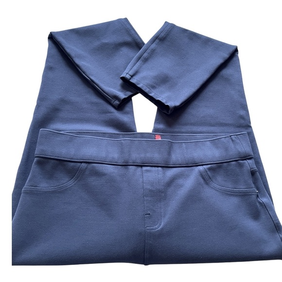 💥SALE💥SPANX PERFECT NAVY PONTE KNIT ANKLE PANT SZ L EUC - Picture 8 of 8